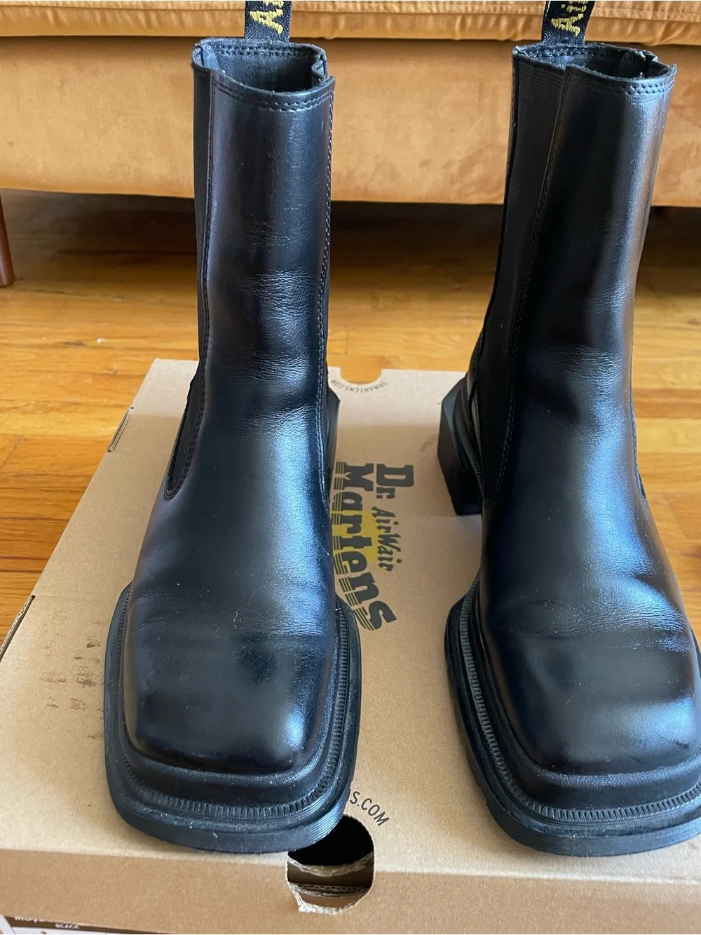 Dr. Martens Black Maybole Square Toe Chelsea Boots